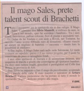 Il Mago Sales,prete talent scout di brachetti