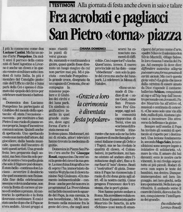 Ritaglio: In un sorriso il miracolo della vita