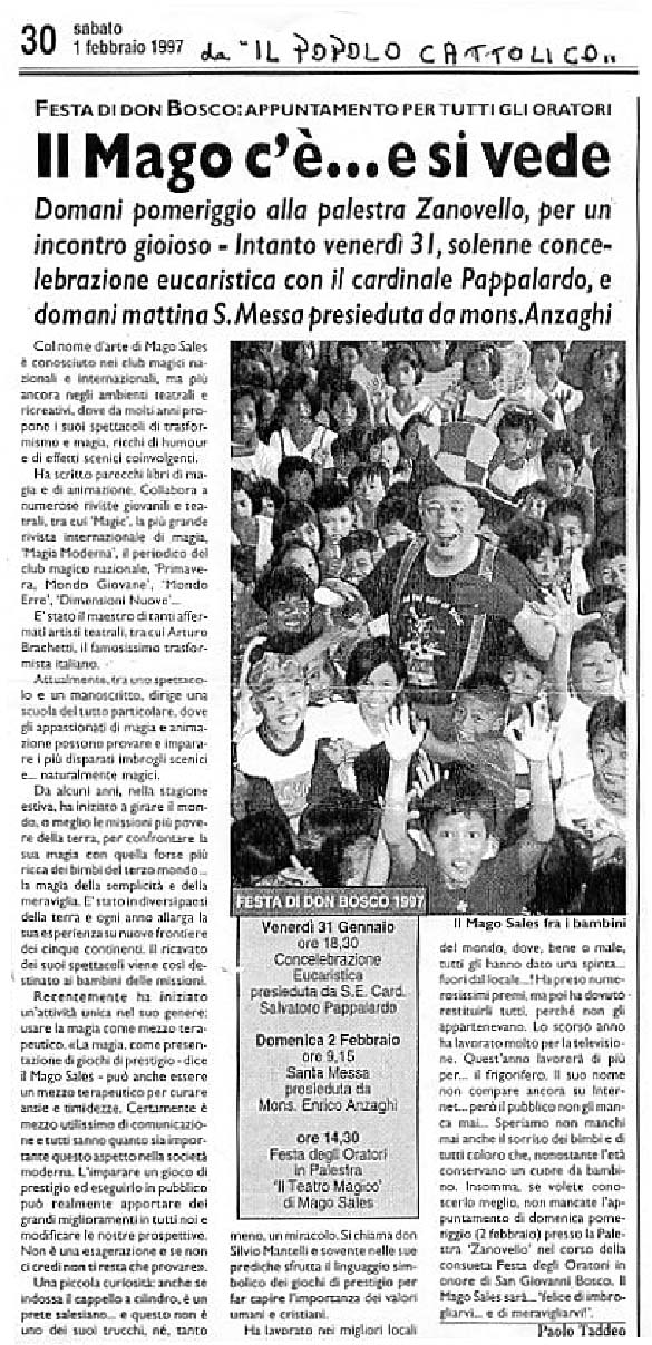Ritaglio: Il Mago c'è… e si vede