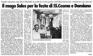 II mago Sales per la festa di SS. Cosmo e Damiano