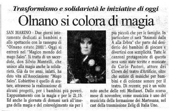 Ritaglio: Olnano si colora di magia