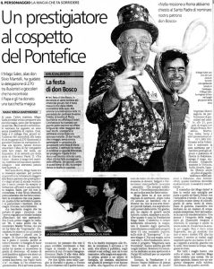 Un prestigiatore al cospetto del Pontefice