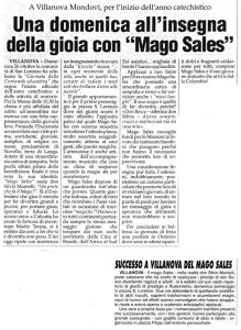 Una domenica all’insegna della gioia con “Mago Sales”