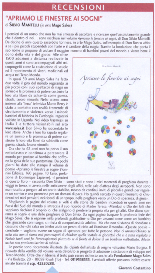 Ritaglio: Apriamo le finestre ai sogni