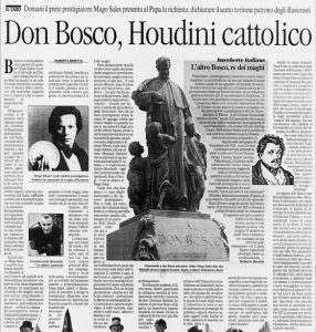 Don Bosco, Houdini cattolico