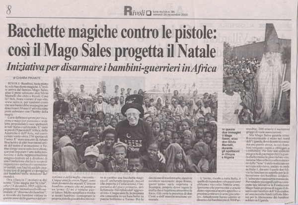 Ritaglio: Bacchette magiche contro le pistole: così il Mago Sales progetta il Natale