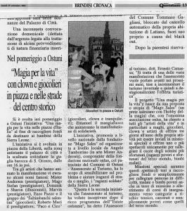 “Maghi per la vita” con clown e giocoglieri in piazza e nelle strade del centro storico