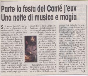 Parte la festa del Canté j’euv Una notte di musica e magia