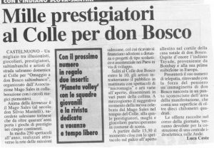 Mille prestigiatori al Colle per don Bosco