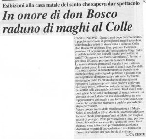 In onore di don Bosco raduno dei maghi al Colle