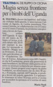 Magia senza frontiere per i bimbi dell’Uganda