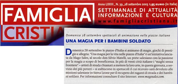 Ritaglio: Una magia per i bambini soldato