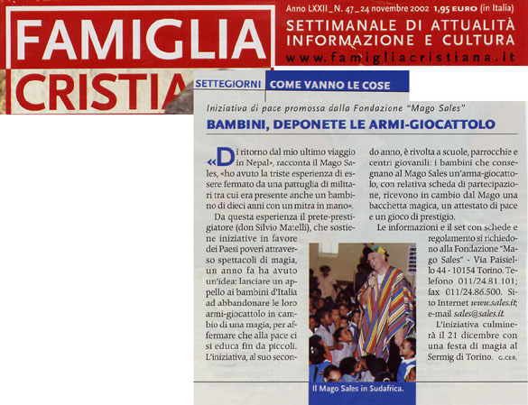 Ritaglio: Bambini, deponete le armi-giocattolo