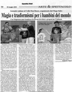 Magia e trasformismi per i bambini del mondo