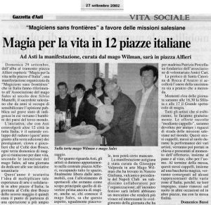 Magia per la vita in 12 piazze italiane