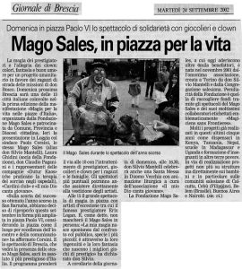 Mago Sales, in piazza per la vita