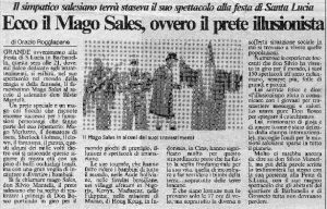 Ecco il Mago Sales, ovvero il prete illusionista