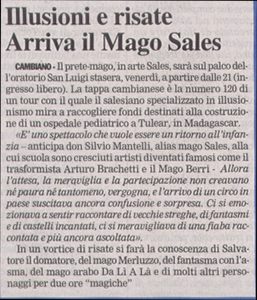 Illusioni e risate. Arriva il Mago Sales