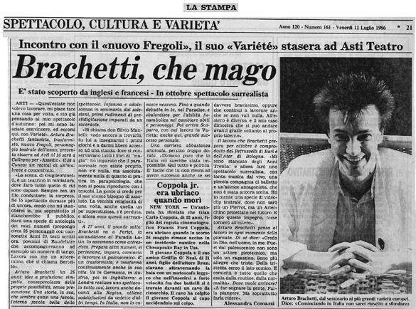 Ritaglio: Brachetti, che mago