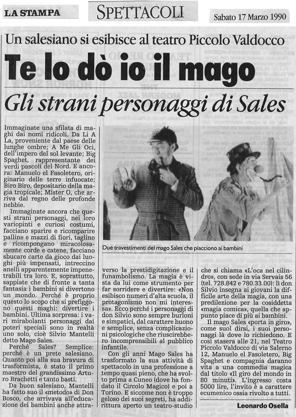 Ritaglio: Te lo dò io il mago