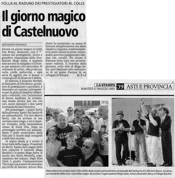 Ritaglio: Il giorno magico di Castelnuovo