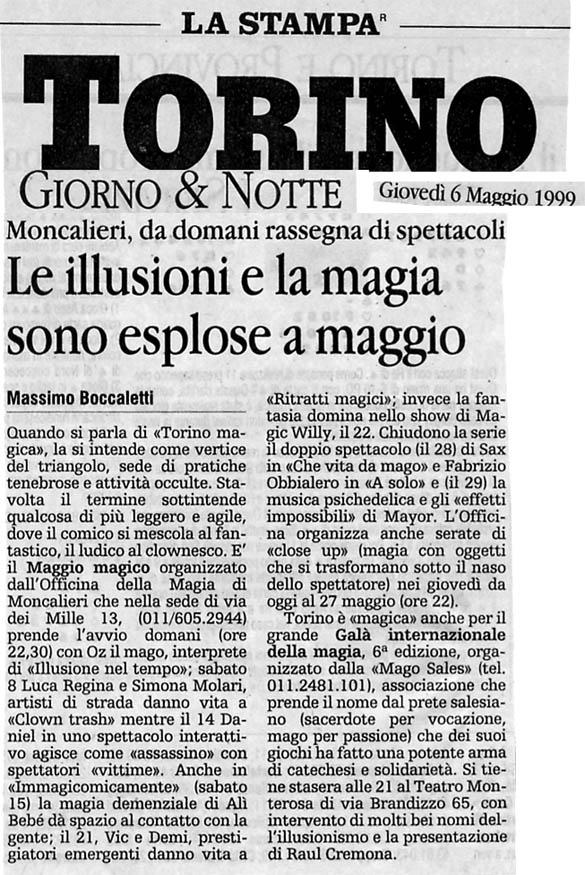 Ritaglio: Le illusioni e la magia sono esplose a maggio