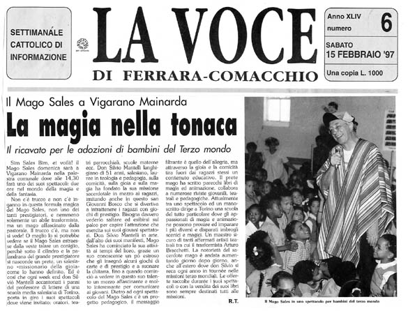 Ritaglio: La magia nella tonaca