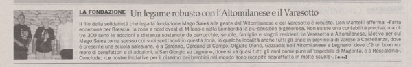 Ritaglio: Un legame robusto con l'Altomilanese e il Varesotto