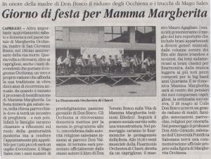 Giorno di festa per Mamma Margherita