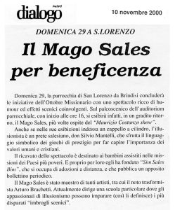 Il Mago Sales per beneficenza