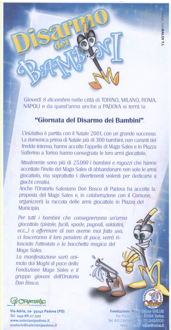 Ritaglio: Disarmo dei bambini
