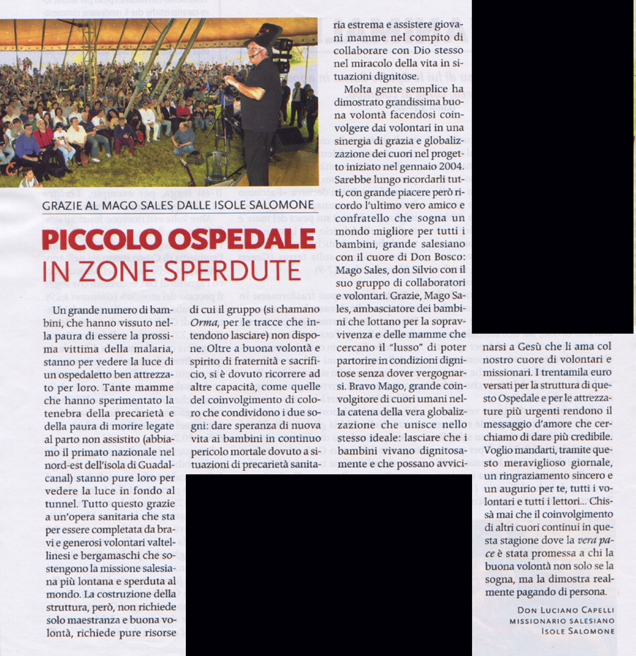 Ritaglio: Piccolo ospedale in zone sperdute