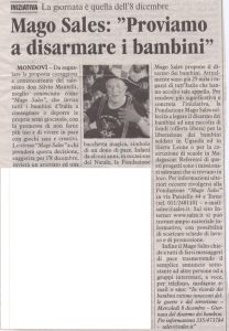 Mago Sales:”Proviamo a disarmare i bambini