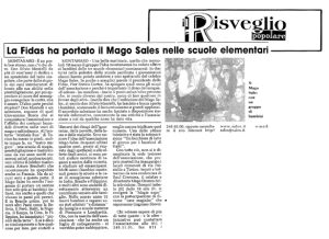 La Fidas ha portato il Mago Sales nelle scuole elementari