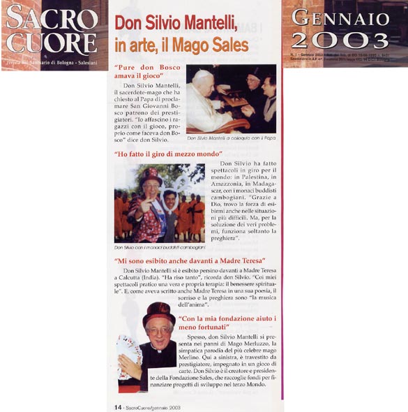 Ritaglio: Don Silvio Mantelli, in arte, il Mago Sales