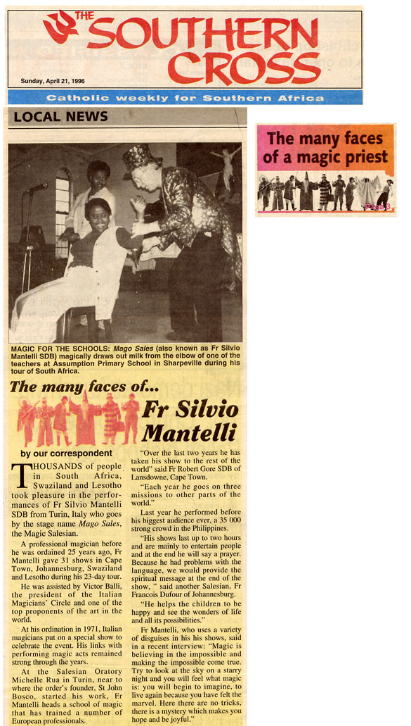 Ritaglio: The many faces of... Fr Silvio Mantelli