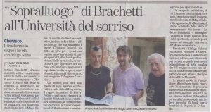 “Sopralluogo” di Brachetti all’Università del sorriso