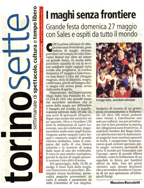 Ritaglio: I maghi senza frontiere