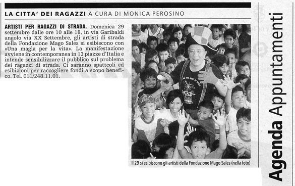 Ritaglio: Artisti per ragazzi di strada