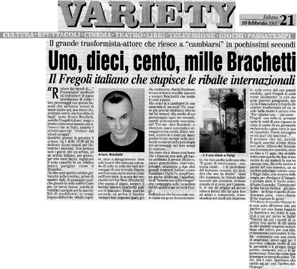Ritaglio: Uno, dieci, cento, mille Brachetti