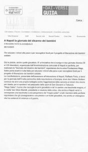A Napoli la giornata del disarmo dei bambini